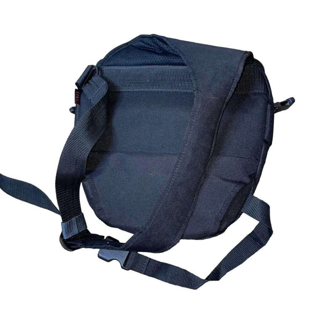 Tamrac Crossbody Camera Bag Black and Grey mid sized vinyl one shoulder strap